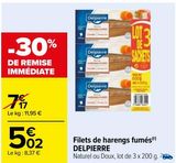 Filets de hareng fumés Delpierre offre à 5,02€ sur Carrefour