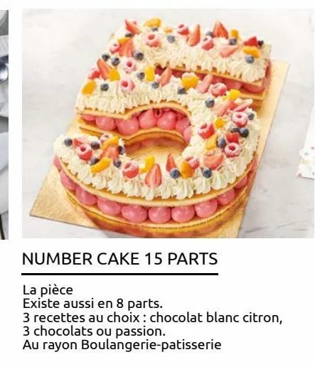 number cake 15 parts