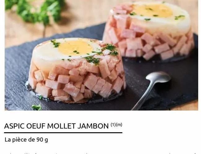 aspic oeuf mollet jambon