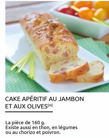 cake apéritif au jambon et aux olives