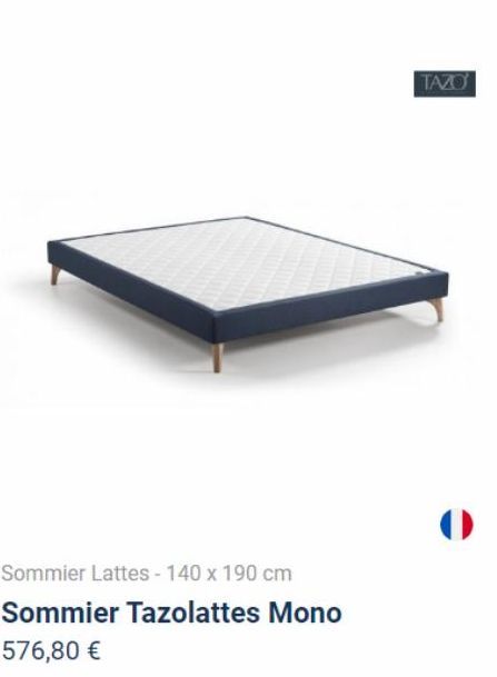 Sommier Lattes - 140 x 190 cm Sommier Tazolattes Mono  576,80 €  TAZO 