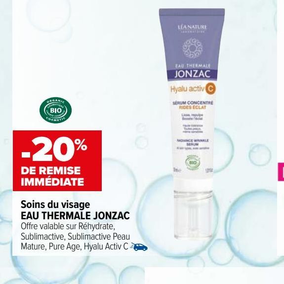 Soins du visage EAU THERMALE JONZAC