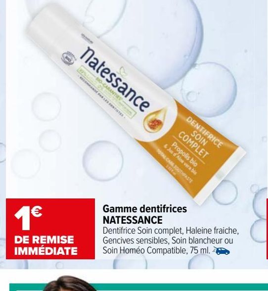 Gamme dentifrices NATESSANCE