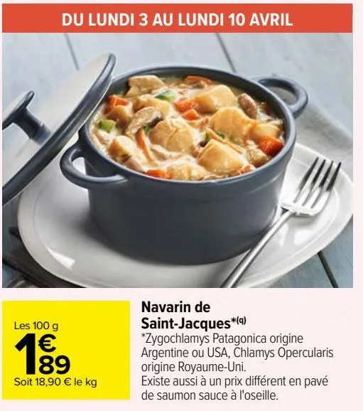 navarin de saint- jacques