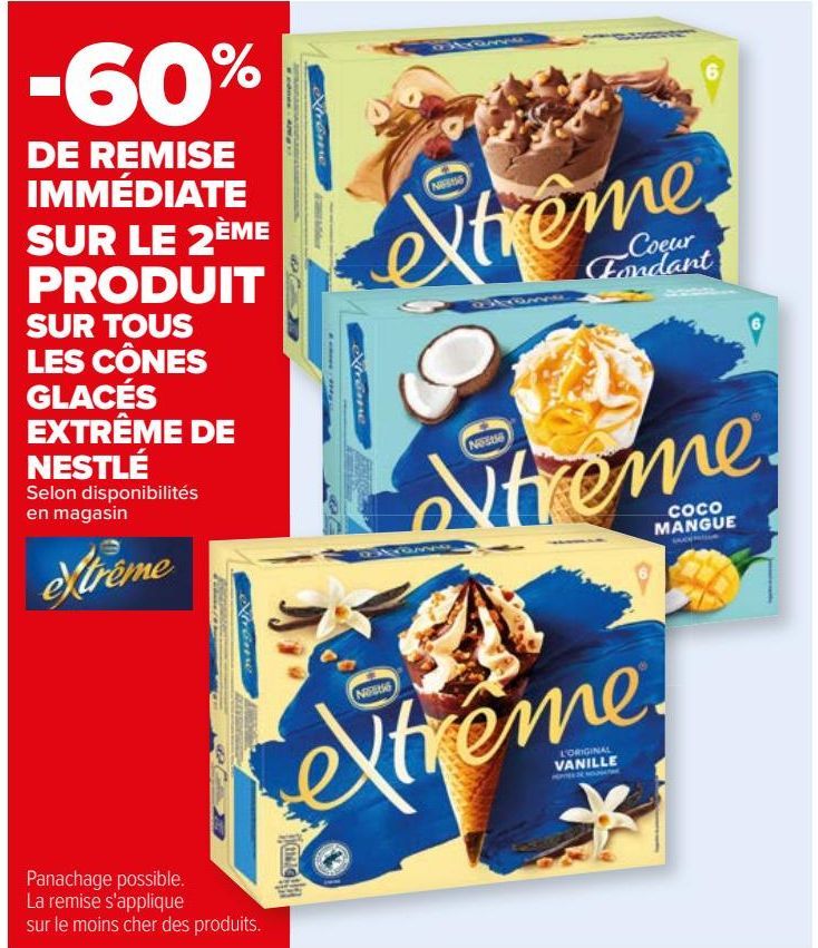 TOUS LES CONES GLACES EXTREME DE NESTLE