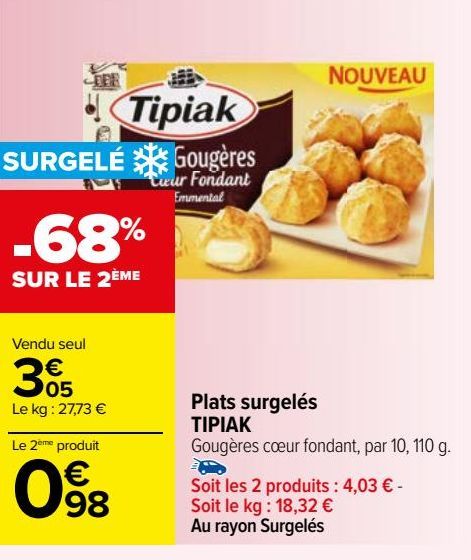 plats surgelés Tipiak