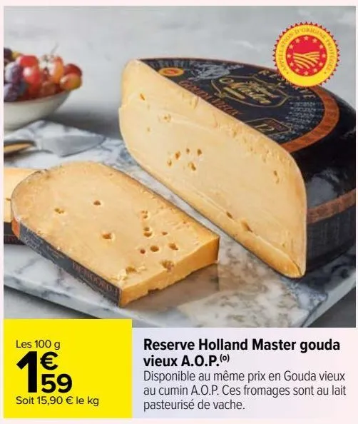 reserve holland master gouda vieux aop