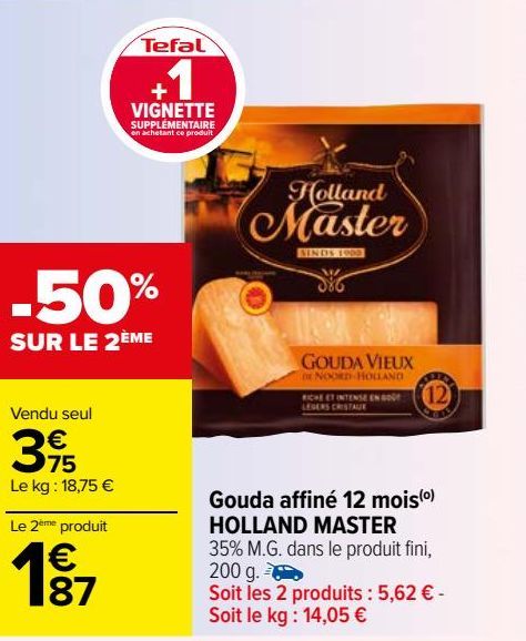 Gouda affiné 12 mois Holland Master