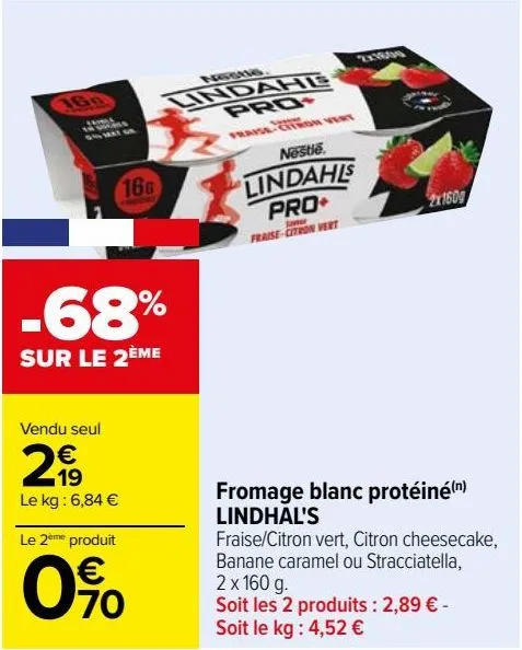 fromage blanc protéiné lindhal's