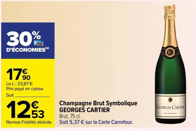 champagne brut symbolique georges cartier