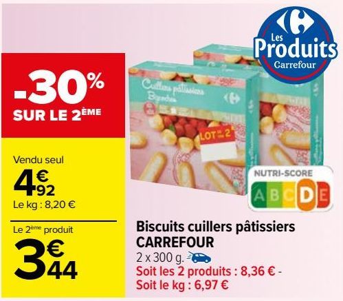 biscuits cuillers patissiers Carrefour