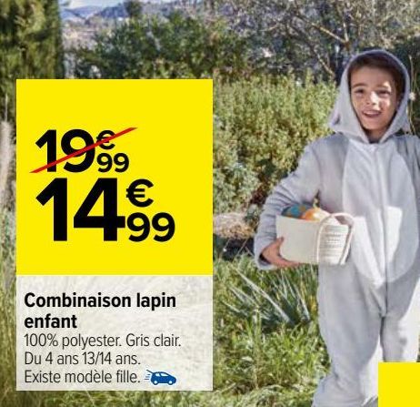 combinaison lapin enfant