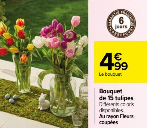 bouquet de 15 tulipes