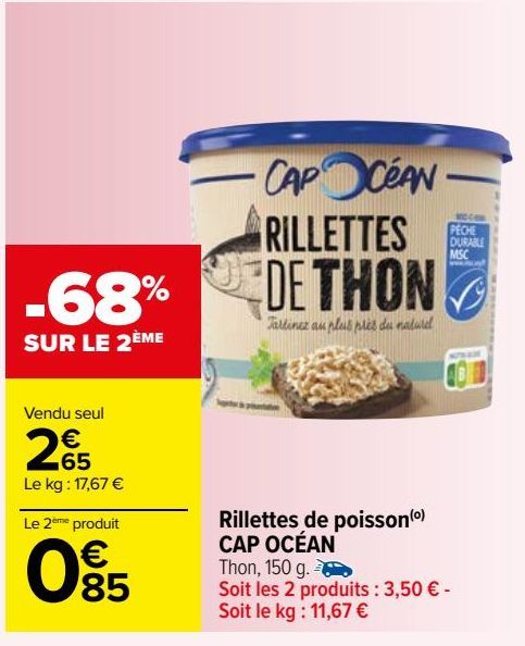 Rillettes de poisson Cap Ocean