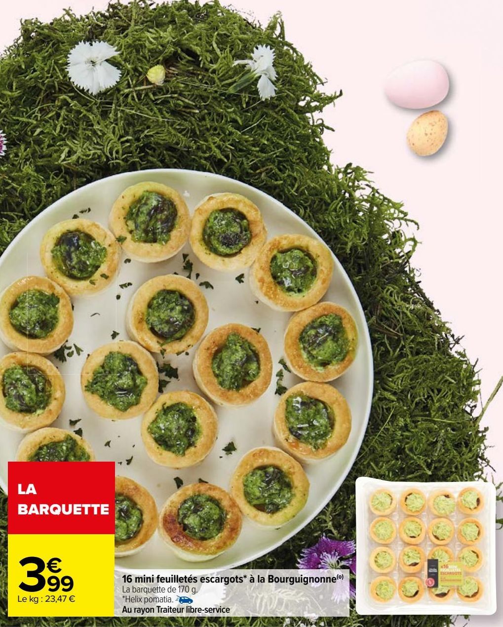 16 mini feuilletés escargots à la bourguignonne