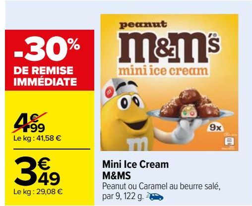Mini ice cream M&M's