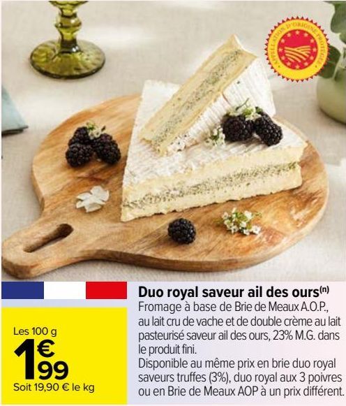 Duo royal saveur ail des ours