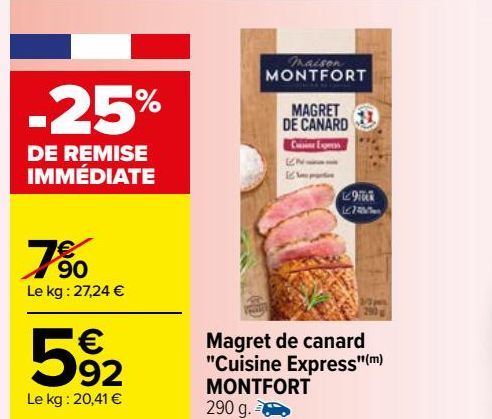 magret de canard "Cuisine Express" Montfort