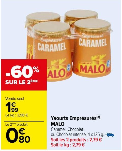 yaourt emprésurés Malo