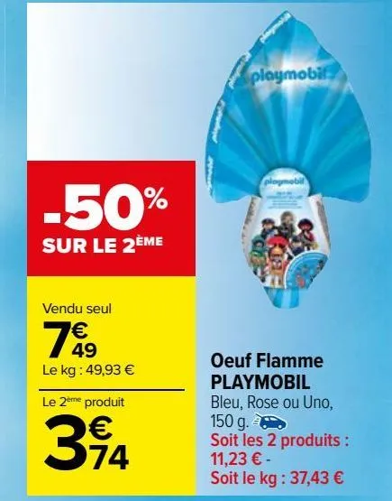 oeuf flamme playmobil