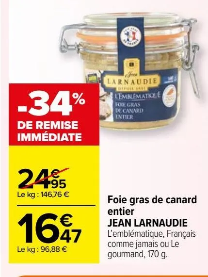 foie gras de canard entier jean larnaudie