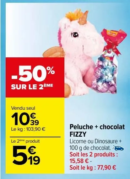 peluche + chocolat fizzy