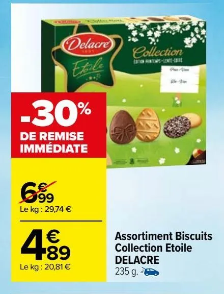 assortiment biscuits collection etoile delacre