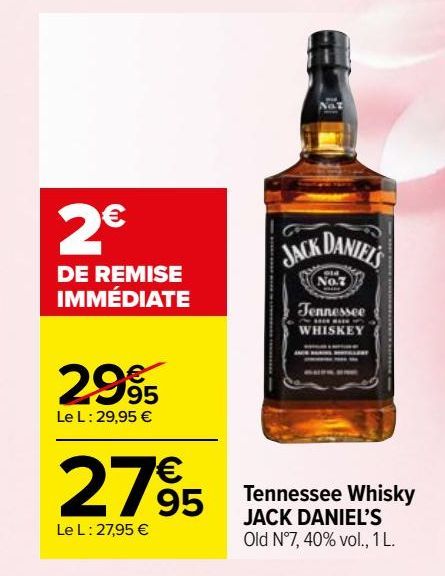 TENNESSEE WHISKY JACK DANIEL'S