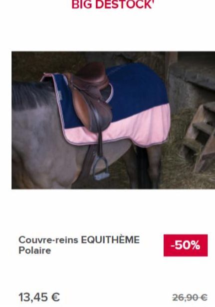 BIG DESTOCK'  Couvre-reins EQUITHÈME Polaire  13,45 €  -50%  26,90 € 