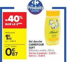 gel douche Carrefour