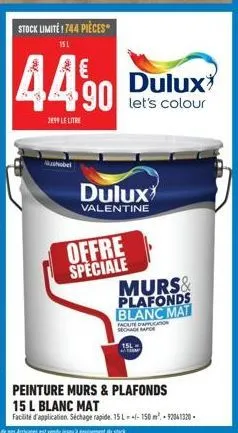 peinture murs dulux