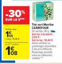 thé vert Carrefour