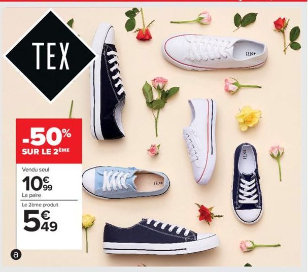 a  TEX  -50%  SUR LE 2ÈME  Vendu seul  10%  La paire Le 2ème produit  €  599  49  KCCC  XE  30 TEX 