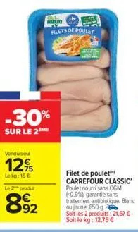 filets de poulet carrefour