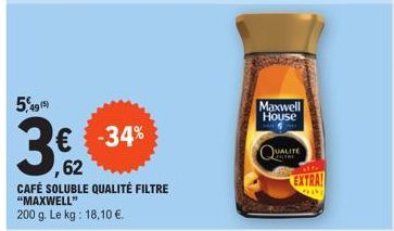 café soluble Maxwell house