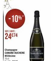 -10%  SOIT L'UNITE:  24€74  Champagne CANARD DUCHENE Millésime 75 cl L'unité : 27€49  CODAY HƠN 