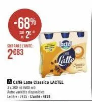 caffe latte lactel