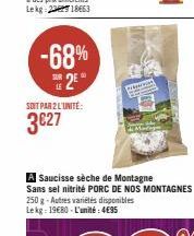 saucisse sèche 