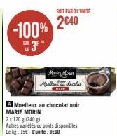 chocolat noir Marie