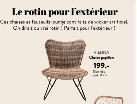 chaise papillon