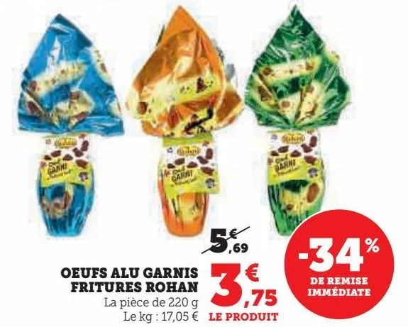 oeufs alu garnis friture rohan