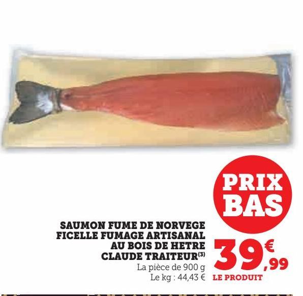 saumon fumé de norvège ficelle fumage artisanal au bois de hetre Claude traiteur