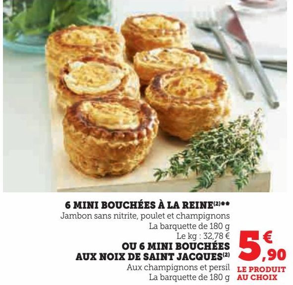 6 mini bouchées à la reine