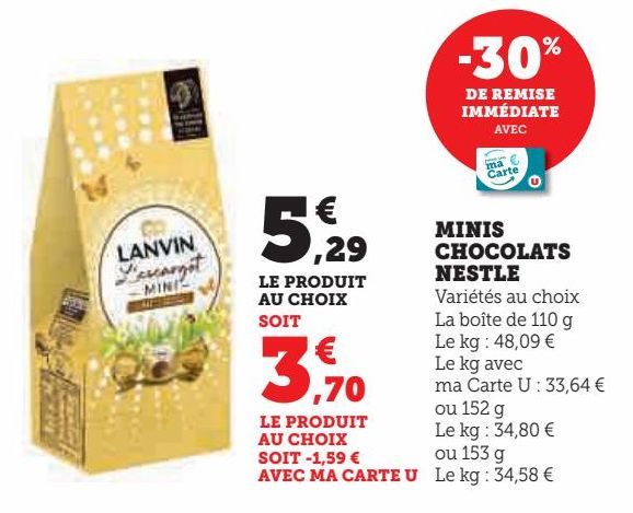 minis chocolats Nestlé