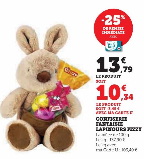 Confiserie fantaisie lapinours fizzy