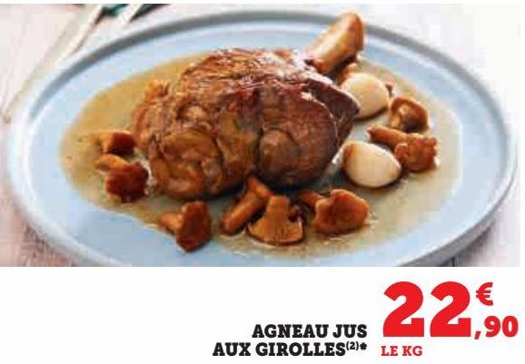 Agneau jus aux girolles