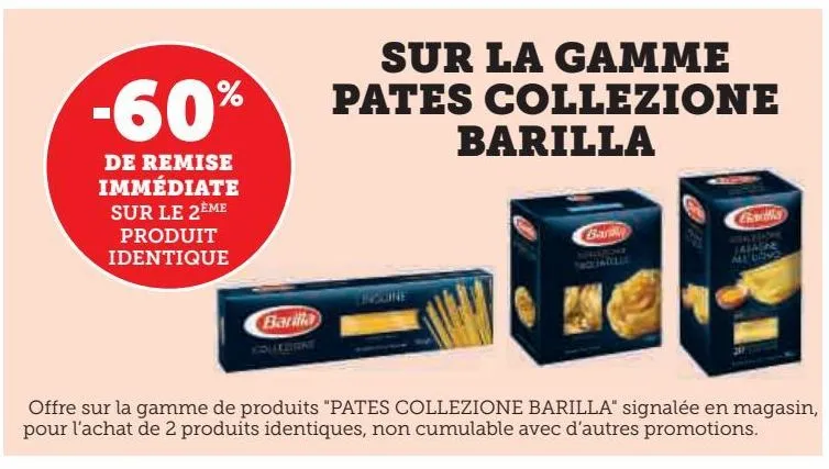 la gamme pates collezione barilla