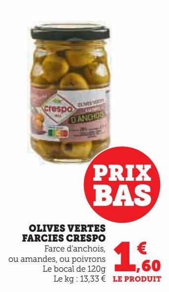 olives vertes farcies Crespo