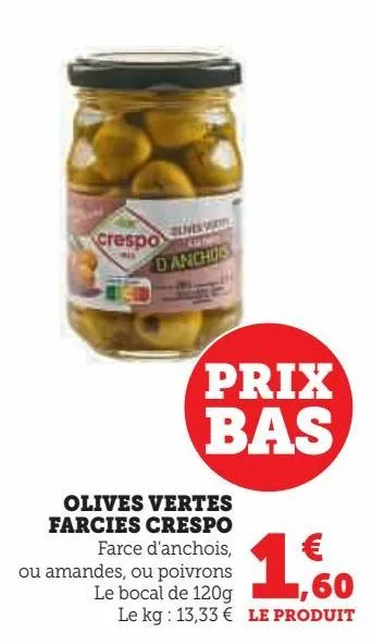 olives vertes farcies crespo