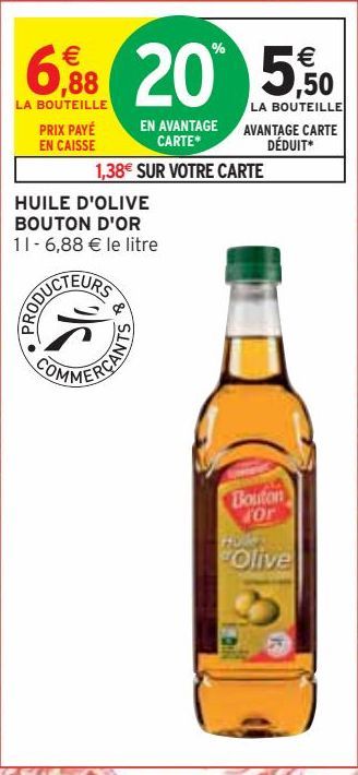 HUILE D'OLIVE BOUTON D'OR